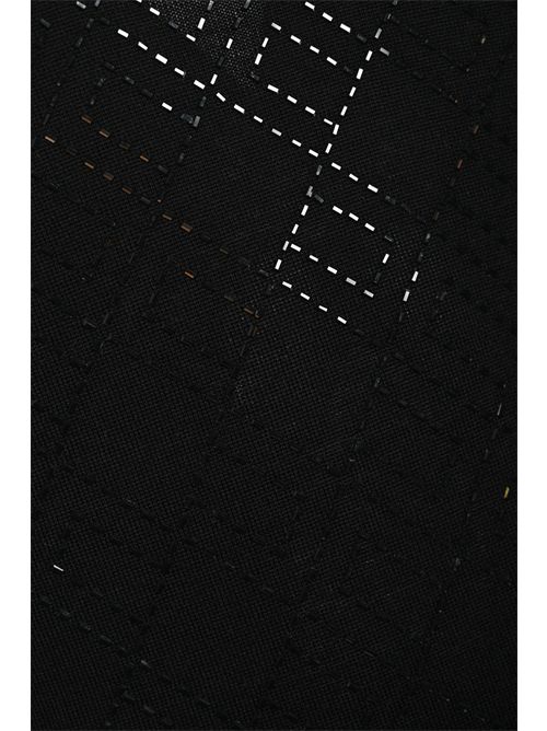 Canotta in lana merino con cristalli Nero Elisabetta Franchi | TK59B56E2188